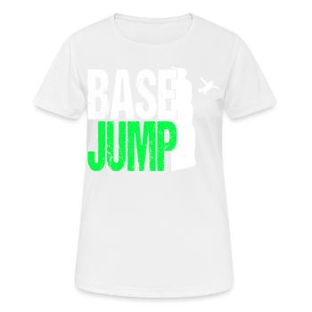 Base Jump Jumping Fallschirm Springer Extrem Sport - Frauen T-Shirt atmungsaktiv - Weiß - Vorne - AI Model Female 172 dark (172cm)