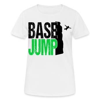 Base jumping shirt parachute sport extrême - T-shirt respirant Femme - blanc - Devant - AI Model Female 172 dark (172cm)