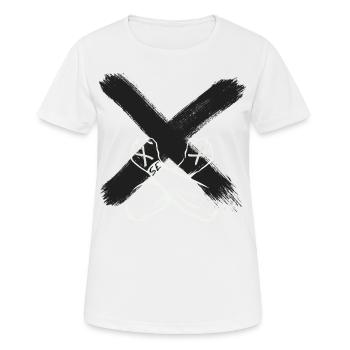 Straight Edge Vegan, contre les drogues, punk - T-shirt respirant Femme - blanc - Devant - AI Model Female 172 dark (172cm)