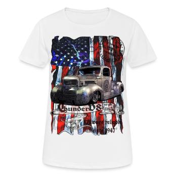 Thunder V8 Fargo Truck since 1947 100% Satisfied - Women's Breathable T-Shirt - white - Front - AI Model Female 172 dark (172cm)