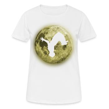 Freerunning, Parkour Backflip, acrobatie freestyle - T-shirt respirant Femme - blanc - Devant - AI Model Female 172 dark (172cm)