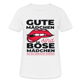 Gute Mädchen Böse Mädchen Design Spruch Frau - Frauen T-Shirt atmungsaktiv - Weiß - Vorne - AI Model Female 172 dark (172cm)