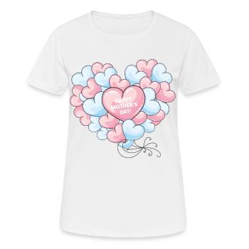 Fête des Mères cadeau pour la meilleure maman pour la fête des mères - T-shirt respirant Femme - blanc - Devant - AI Model Female 172 dark (172cm)