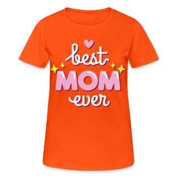 Muttertag Geschenk beste Mama Muttertagsgeschenk - Frauen T-Shirt atmungsaktiv - Neonorange - Vorne - AI Model Female 172 dark (172cm)