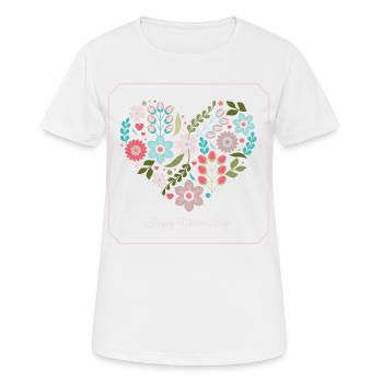 Fête des Mères Cadeau meilleur maman cadeau de fête des mères - T-shirt respirant Femme - blanc - Devant - AI Model Female 172 dark (172cm)