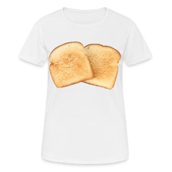 Pain grillé, pain grillé, pain grillé, - T-shirt respirant Femme - blanc - Devant - AI Model Female 172 dark (172cm)