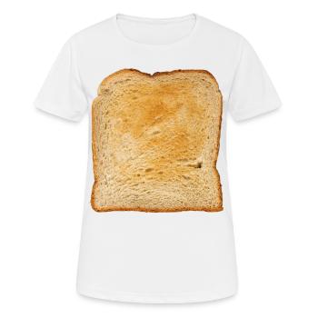 Toast bread funny toast bread breakfast toaster - Women's Breathable T-Shirt - white - Front - AI Model Female 172 dark (172cm)