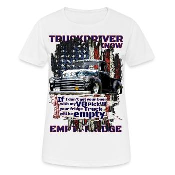 V8 Bier LKW für einen vollen Kühlschrank - Frauen T-Shirt atmungsaktiv - Weiß - Vorne - AI Model Female 172 dark (172cm)