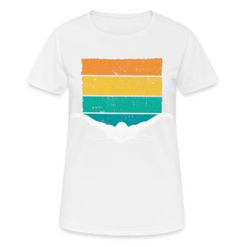 Swimming Trainer, Coaches Swimmer Swimmer - Women's Breathable T-Shirt - white - Front - AI Model Female 172 dark (172cm)