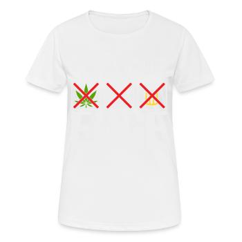 Straight Edge Vegan, anti-drogue, punk - T-shirt respirant Femme - blanc - Devant - AI Model Female 172 dark (172cm)