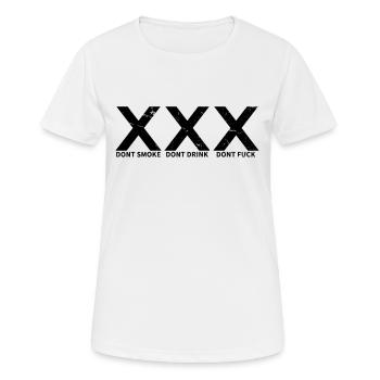Straight Edge Vegan, anti-drogue, punk - T-shirt respirant Femme - blanc - Devant - AI Model Female 172 dark (172cm)