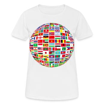 belle paix tous les drapeaux « contre le racisme » - T-shirt respirant Femme - blanc - Devant - AI Model Female 172 dark (172cm)