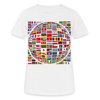 belle paix tous les drapeaux « contre le racisme » - T-shirt respirant Femme - blanc - Devant - AI Model Female 172 dark (172cm)