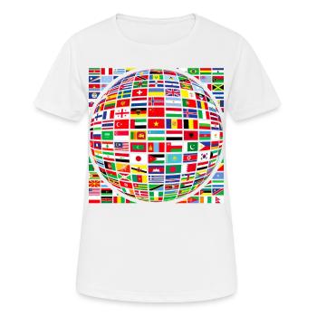 belle paix tous les drapeaux « contre le racisme » - T-shirt respirant Femme - blanc - Devant - AI Model Female 172 dark (172cm)