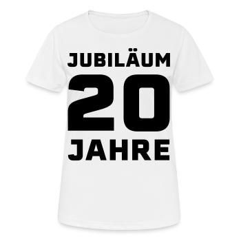 Jubiläum 20 Jahre Firmenjubiläum Geschenk - Frauen T-Shirt atmungsaktiv - Weiß - Vorne - AI Model Female 172 dark (172cm)