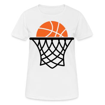 Basketball Basketballer - Frauen T-Shirt atmungsaktiv - Weiß - Vorne - AI Model Female 172 dark (172cm)