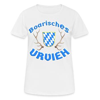 Boarisches Urvieh - Bayerisches Urvieh - Frauen T-Shirt atmungsaktiv - Weiß - Vorne - AI Model Female 172 dark (172cm)