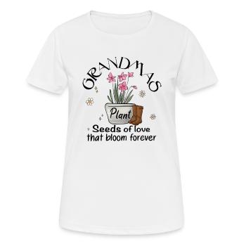 Oma Geschenkidee Garten Liebe - Frauen T-Shirt atmungsaktiv - Weiß - Vorne - AI Model Female 172 dark (172cm)