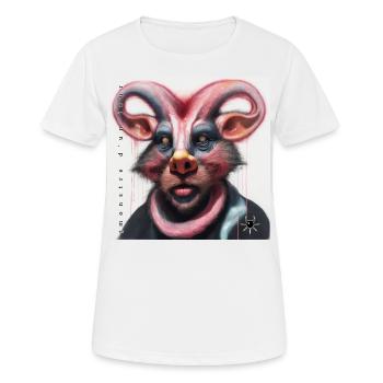 monstre #008 Voyeur - T-shirt respirant Femme - blanc - Devant - AI Model Female 172 dark (172cm)
