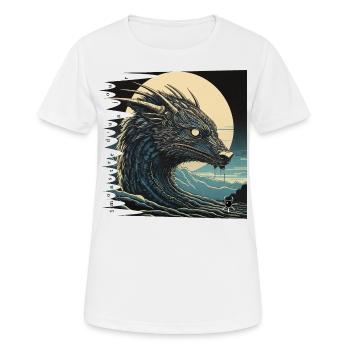 Monster #034 Seedrache - Frauen T-Shirt atmungsaktiv - Weiß - Vorne - AI Model Female 172 dark (172cm)