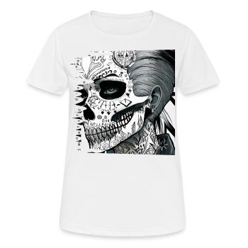 Monster #039 Radikales Tatoo - Frauen T-Shirt atmungsaktiv - Weiß - Vorne - AI Model Female 172 dark (172cm)