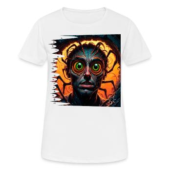 Monster #045 Unter dem Einfluss - Frauen T-Shirt atmungsaktiv - Weiß - Vorne - AI Model Female 172 dark (172cm)