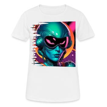 Monster #044 Space Captain - Women's Breathable T-Shirt - white - Front - AI Model Female 172 dark (172cm)