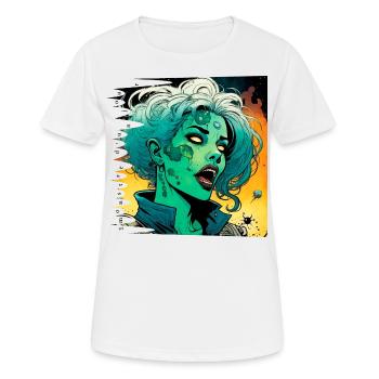 Monster #047 Zeroin - Frauen T-Shirt atmungsaktiv - Weiß - Vorne - AI Model Female 172 dark (172cm)