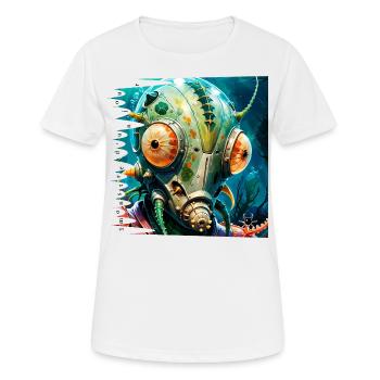 monstre 051 Hyppocampe - T-shirt respirant Femme - blanc - Devant - AI Model Female 172 dark (172cm)