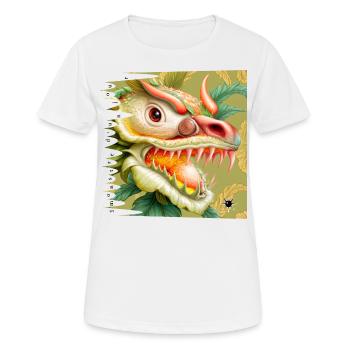 Monster #066 Dragon Flowers - Women's Breathable T-Shirt - white - Front - AI Model Female 172 dark (172cm)