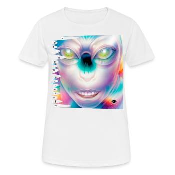 monster #067 Extra Lucia - Women's Breathable T-Shirt - white - Front - AI Model Female 172 dark (172cm)