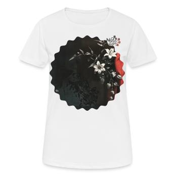 Fleur #04 Dentelle - T-shirt respirant Femme - blanc - Devant - AI Model Female 172 dark (172cm)
