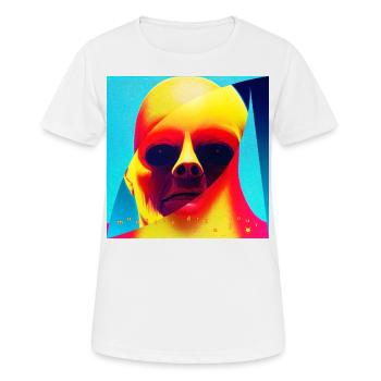 Monster #077 Der Wächter - Frauen T-Shirt atmungsaktiv - Weiß - Vorne - AI Model Female 172 dark (172cm)
