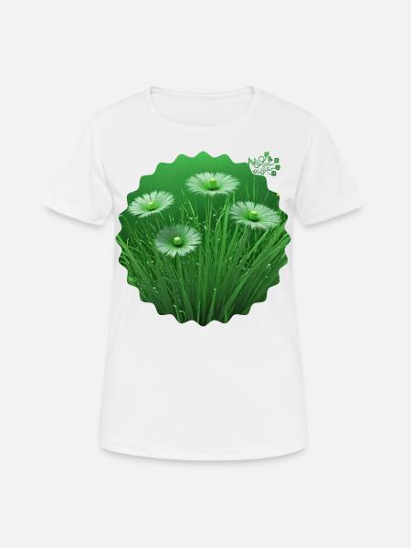 NDDF #21 Grün - Frauen T-Shirt atmungsaktiv - Weiß
