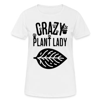 Plante Folle Dame Fleurs Plantes D’intérieur Femme Drôle - T-shirt respirant Femme - blanc - Devant - AI Model Female 172 dark (172cm)