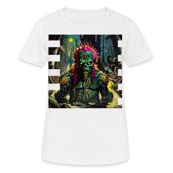 Monster #094 Sumpfmonster - Frauen T-Shirt atmungsaktiv - Weiß - Vorne - AI Model Female 172 dark (172cm)