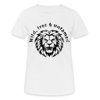 Sauvage, libre et sauvage - T-shirt respirant Femme - blanc - Devant - AI Model Female 172 dark (172cm)