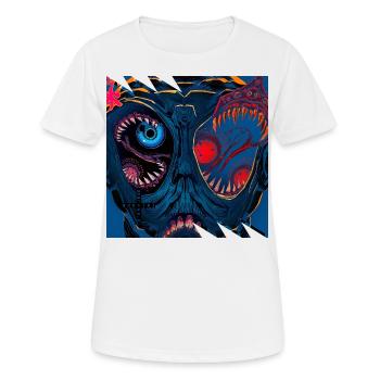 Monster #109 Hallu - Women's Breathable T-Shirt - white - Front - AI Model Female 172 dark (172cm)