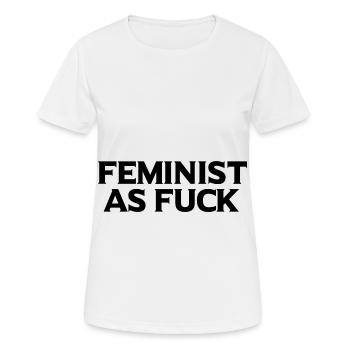 Cadeau féministe féministe féministe - T-shirt respirant Femme - blanc - Devant - AI Model Female 172 dark (172cm)