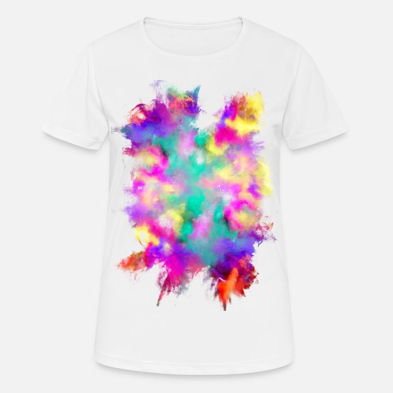 explosion de couleur - T-shirt respirant Femme - blanc