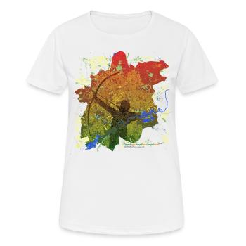 Robin Hood Over Sunset Nottingham - Women's Breathable T-Shirt - white - Front - AI Model Female 172 dark (172cm)