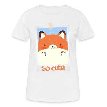 Renard si mignon 5/13 - T-shirt respirant Femme - blanc - Devant - AI Model Female 172 dark (172cm)