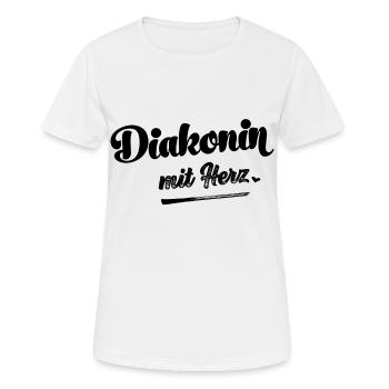 Diakonin Diakon Diakonie Jesus Glaube Kirche - Frauen T-Shirt atmungsaktiv - Weiß - Vorne - AI Model Female 172 dark (172cm)
