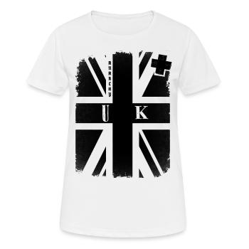 UK Flag - Women's Breathable T-Shirt - white - Front - AI Model Female 172 dark (172cm)
