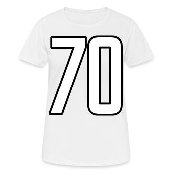 70 years 70s gift idea - Women's Breathable T-Shirt - white - Front - AI Model Female 172 dark (172cm)