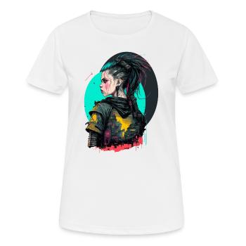 Wunderbare Illustration eines schönen Mädchens - Frauen T-Shirt atmungsaktiv - Weiß - Vorne - AI Model Female 172 dark (172cm)