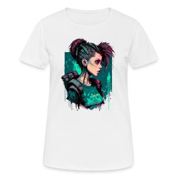 Stunning punk Girl for Video Game Fans - Women's Breathable T-Shirt - white - Front - AI Model Female 172 dark (172cm)