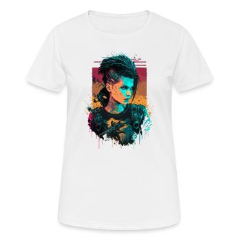 Schöne Science Fiction Frauen die Einfache - Frauen T-Shirt atmungsaktiv - Weiß - Vorne - AI Model Female 172 dark (172cm)