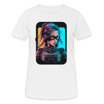 Futuristic Girl das ausgezeichnete Geburtstagsgeschenk für - Frauen T-Shirt atmungsaktiv - Weiß - Vorne - AI Model Female 172 dark (172cm)