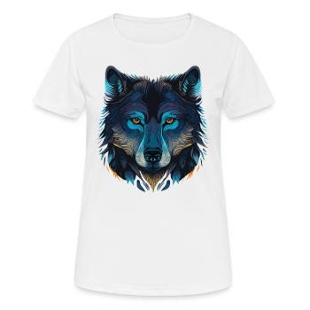 Une œuvre d’art de loup pour tous les passionnés d’animaux - T-shirt respirant Femme - blanc - Devant - AI Model Female 172 dark (172cm)